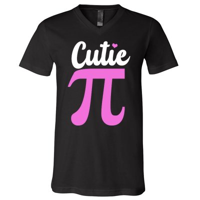 Cutie Pi Pi Day Heart V-Neck T-Shirt