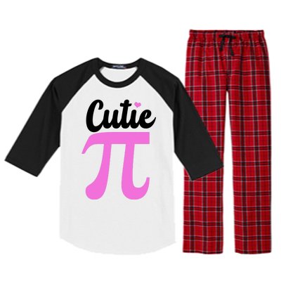 Cutie Pi Pi Day Heart Raglan Sleeve Pajama Set