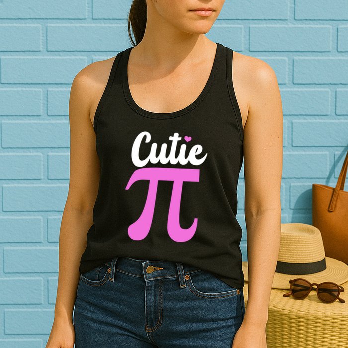 Cutie Pi Pi Day Heart Womens Tank Top