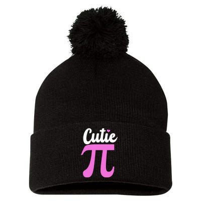 Cutie Pi Pi Day Heart Pom Pom 12in Knit Beanie