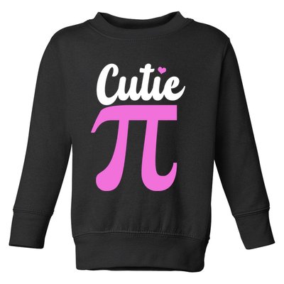 Cutie Pi Pi Day Heart Toddler Sweatshirt