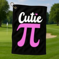Cutie Pi Pi Day Heart Golf Towel