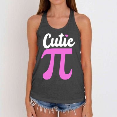 Cutie Pi Pi Day Heart Women's Knotted Racerback Tank