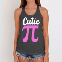Cutie Pi Pi Day Heart Women's Knotted Racerback Tank