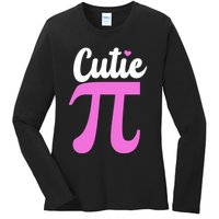 Cutie Pi Pi Day Heart Ladies Long Sleeve Shirt