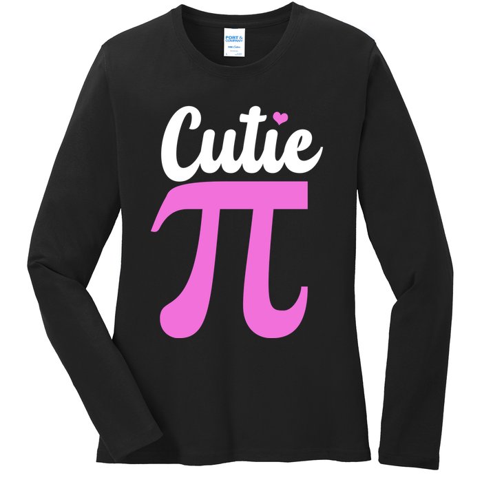 Cutie Pi Pi Day Heart Ladies Long Sleeve Shirt