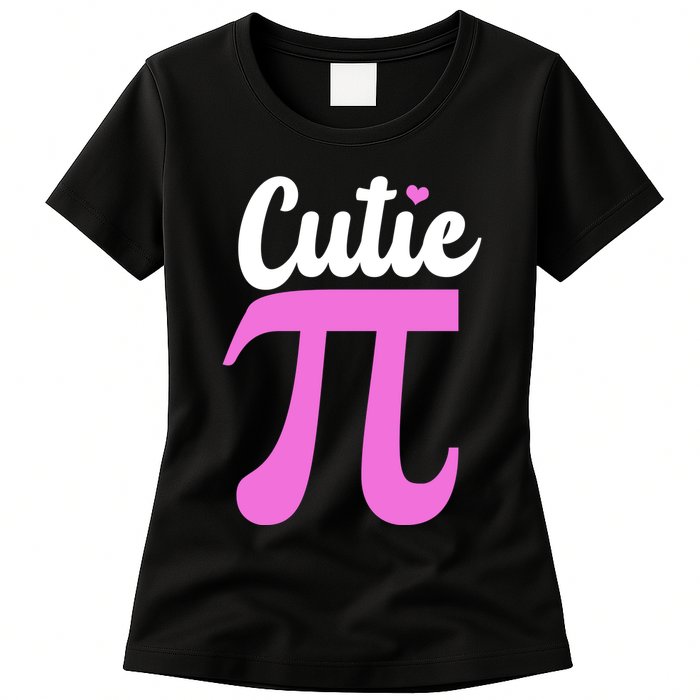 Cutie Pi Pi Day Heart Womens T-Shirt