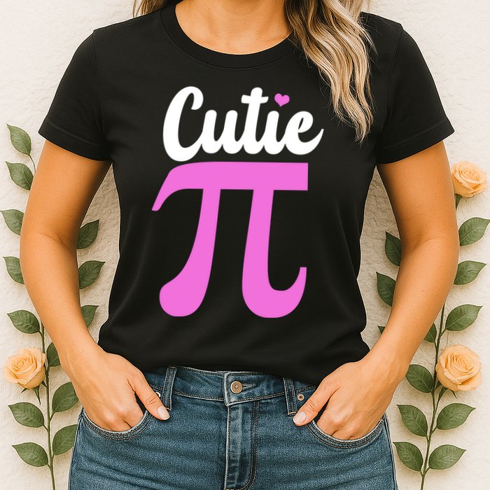 Cutie Pi Pi Day Heart Womens T-Shirt