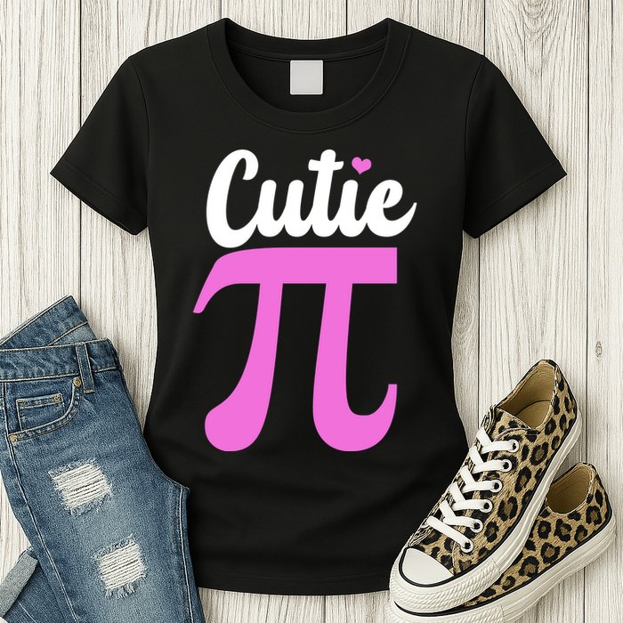 Cutie Pi Pi Day Heart Womens T-Shirt