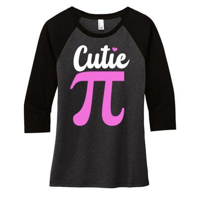 Cutie Pi Pi Day Heart Women's Tri-Blend 3/4-Sleeve Raglan Shirt