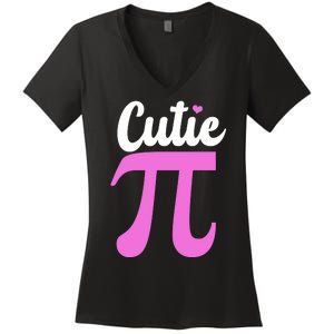 Cutie Pi Pi Day Heart Women's V-Neck T-Shirt