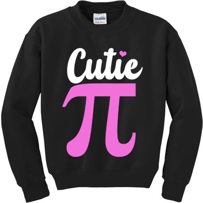 Cutie Pi Pi Day Heart Kids Sweatshirt