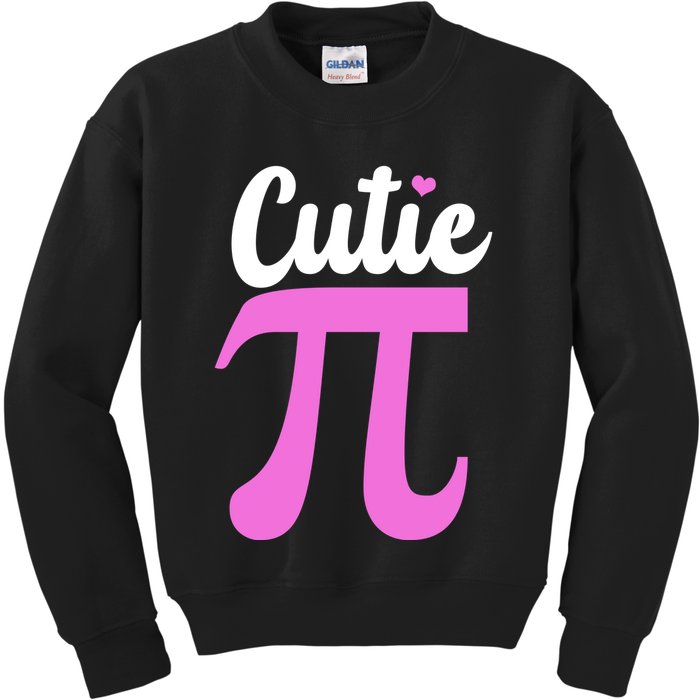 Cutie Pi Pi Day Heart Kids Sweatshirt
