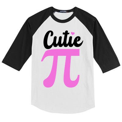 Cutie Pi Pi Day Heart Kids Colorblock Raglan Jersey