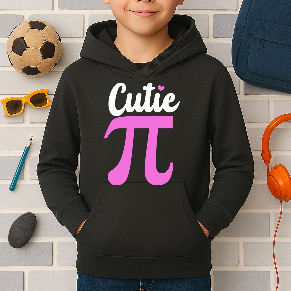 Cutie Pi Pi Day Heart Kids Hoodie