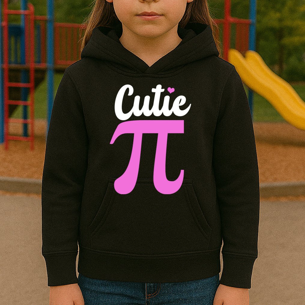 Cutie Pi Pi Day Heart Kids Hoodie
