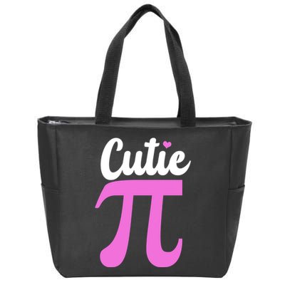 Cutie Pi Pi Day Heart Zip Tote Bag