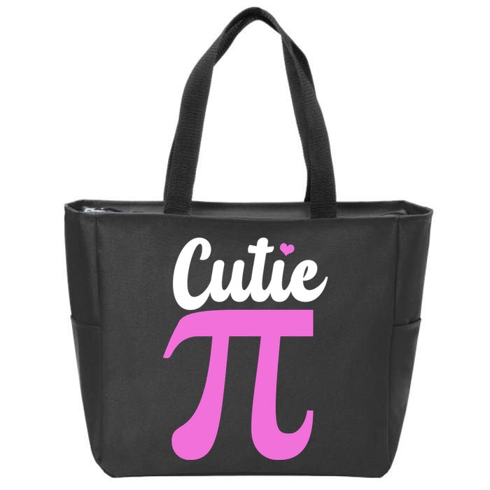 Cutie Pi Pi Day Heart Zip Tote Bag