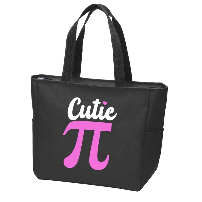 Cutie Pi Pi Day Heart Zip Tote Bag
