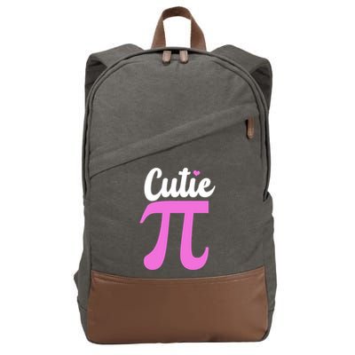 Cutie Pi Pi Day Heart Cotton Canvas Backpack
