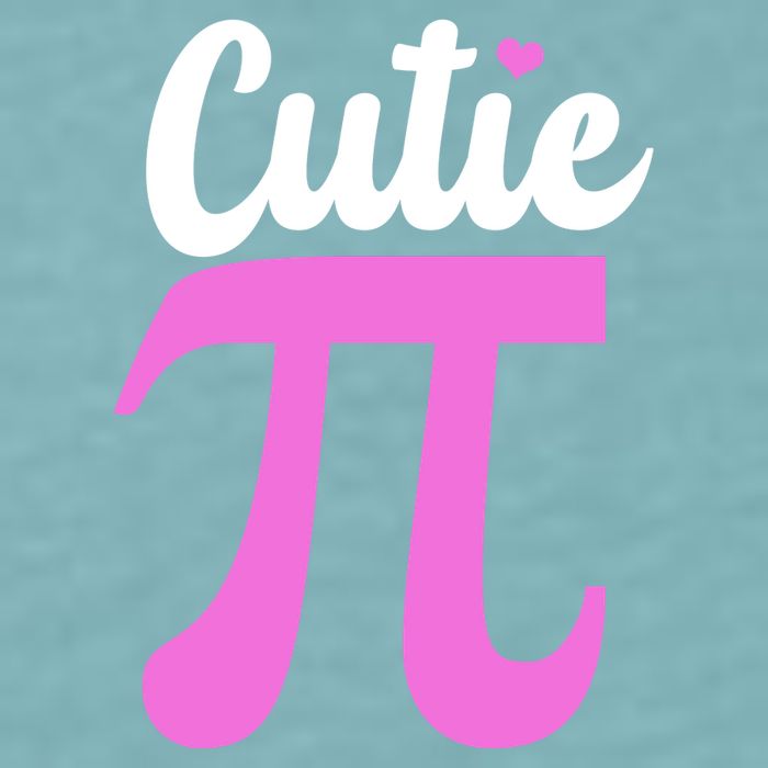 Cutie Pi Pi Day Heart Sueded Cloud Jersey T-Shirt