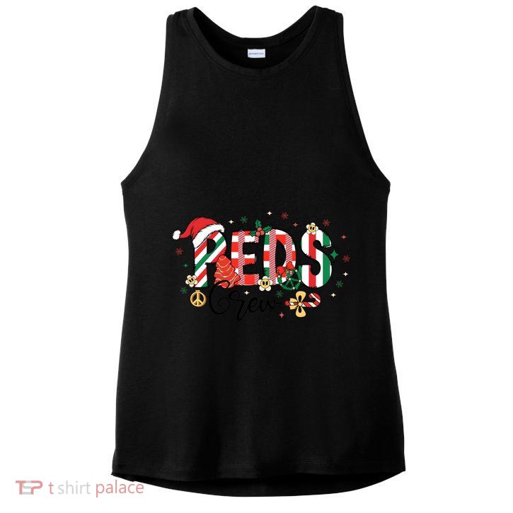 Christmas Peds Pediatrics Holiday Season Ladies PosiCharge Tri-Blend Wicking Tank