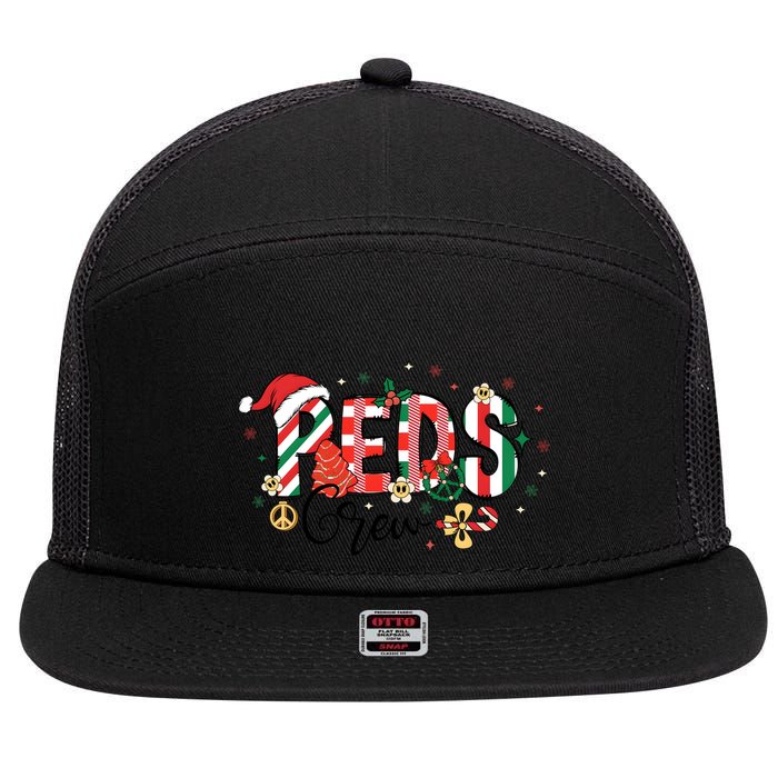Christmas Peds Pediatrics Holiday Season 7 Panel Mesh Trucker Snapback Hat