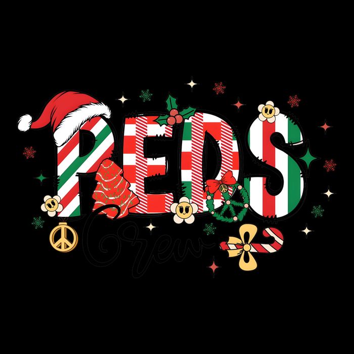 Christmas Peds Pediatrics Holiday Season Sustainable Bucket Hat