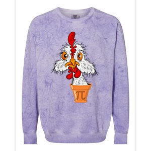 Chicken Pot Pi (Pie) Funny 3 14 Pi Day Pun Math And Science Great Gift Colorblast Crewneck Sweatshirt