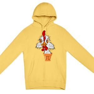 Chicken Pot Pi (Pie) Funny 3 14 Pi Day Pun Math And Science Great Gift Premium Pullover Hoodie