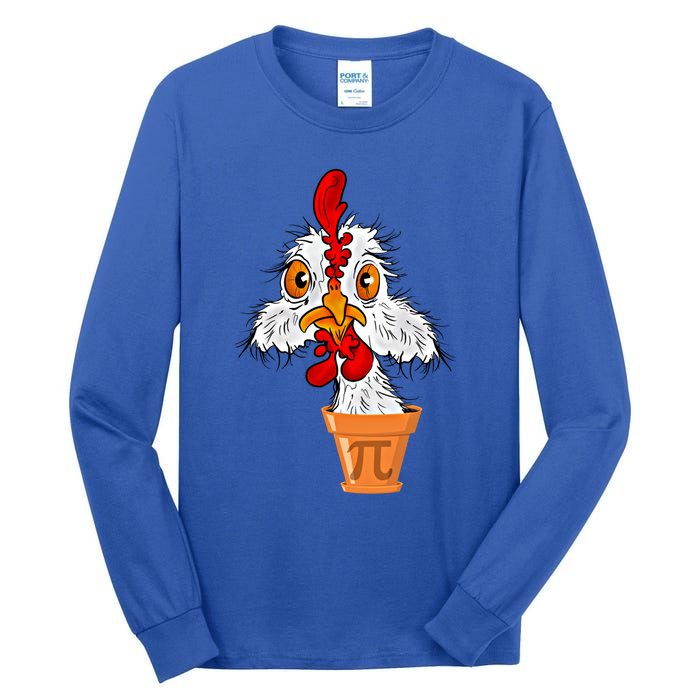 Chicken Pot Pi (Pie) Funny 3 14 Pi Day Pun Math And Science Great Gift Tall Long Sleeve T-Shirt