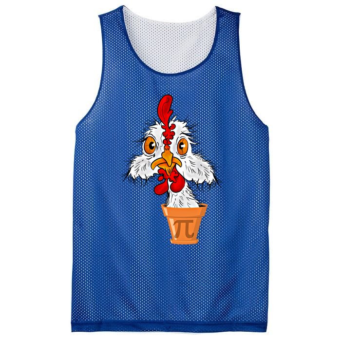 Chicken Pot Pi (Pie) Funny 3 14 Pi Day Pun Math And Science Great Gift Mesh Reversible Basketball Jersey Tank