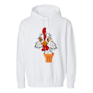 Chicken Pot Pi (Pie) Funny 3 14 Pi Day Pun Math And Science Great Gift Garment-Dyed Fleece Hoodie