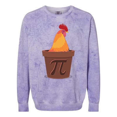 Chicken Pot Pie Pi Funny Math Cooking Gift Colorblast Crewneck Sweatshirt