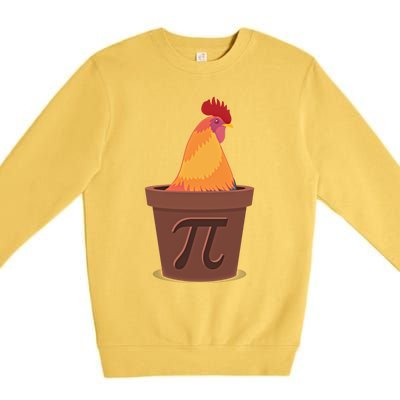 Chicken Pot Pie Pi Funny Math Cooking Gift Premium Crewneck Sweatshirt