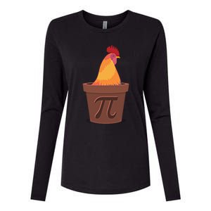 Chicken Pot Pie Pi Funny Math Cooking Gift Womens Cotton Relaxed Long Sleeve T-Shirt