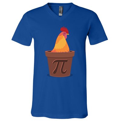 Chicken Pot Pie Pi Funny Math Cooking Gift V-Neck T-Shirt