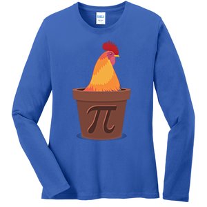 Chicken Pot Pie Pi Funny Math Cooking Gift Ladies Long Sleeve Shirt