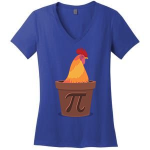 Chicken Pot Pie Pi Funny Math Cooking Gift Women's V-Neck T-Shirt