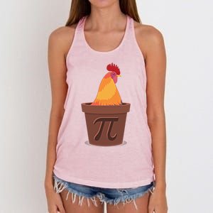 Chicken Pot Pie Pi Funny Math Cooking Gift Women's Knotted Racerback Tank