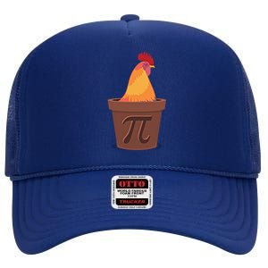 Chicken Pot Pie Pi Funny Math Cooking Gift High Crown Mesh Back Trucker Hat