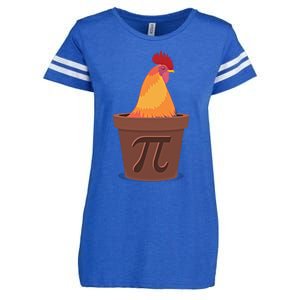 Chicken Pot Pie Pi Funny Math Cooking Gift Enza Ladies Jersey Football T-Shirt