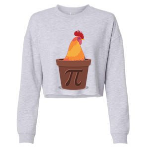 Chicken Pot Pie Pi Funny Math Cooking Gift Cropped Pullover Crew