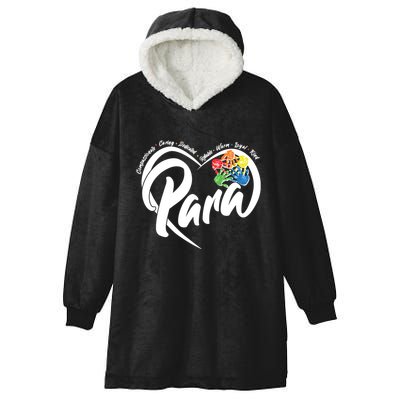 Cute Para Paraprofessional Teacher Heart Hooded Wearable Blanket