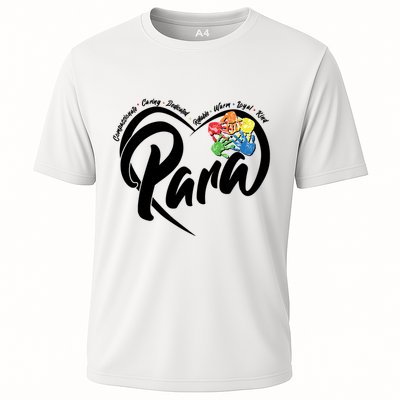 Cute Para Paraprofessional Teacher Heart Performance Shirt