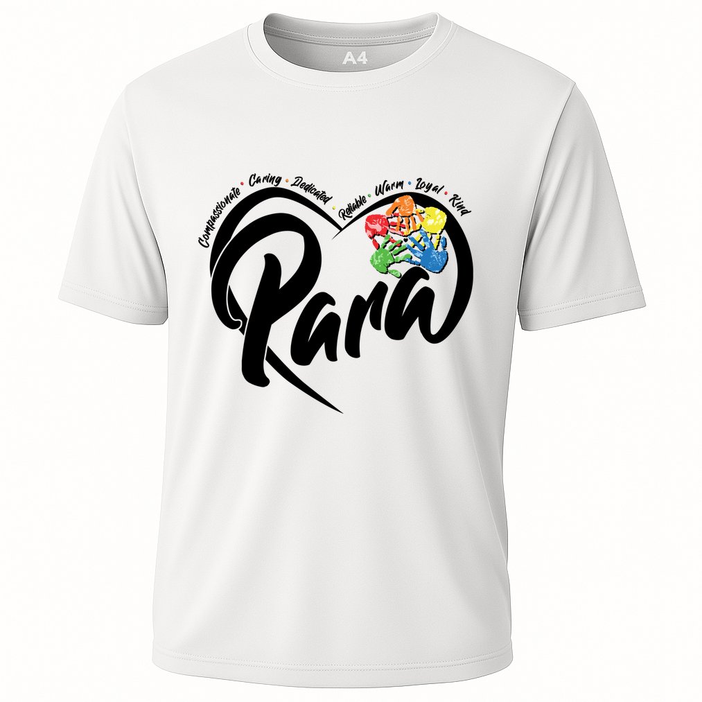 Cute Para Paraprofessional Teacher Heart Performance Shirt
