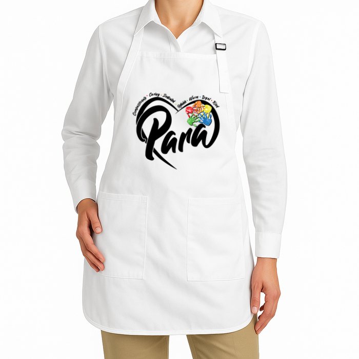 Cute Para Paraprofessional Teacher Heart Apron