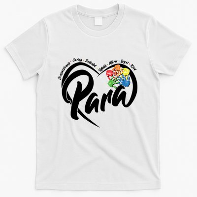 Cute Para Paraprofessional Teacher Heart T-Shirt
