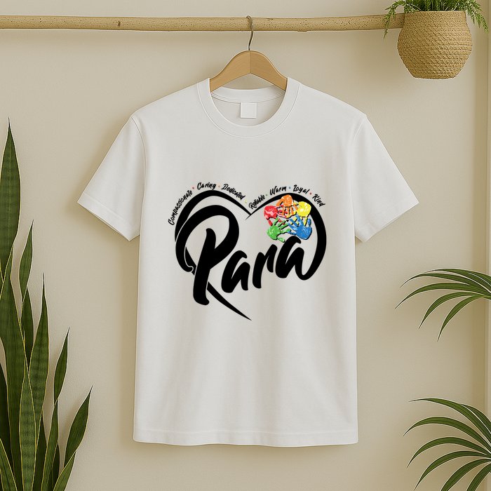 Cute Para Paraprofessional Teacher Heart T-Shirt