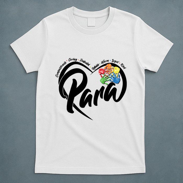 Cute Para Paraprofessional Teacher Heart T-Shirt
